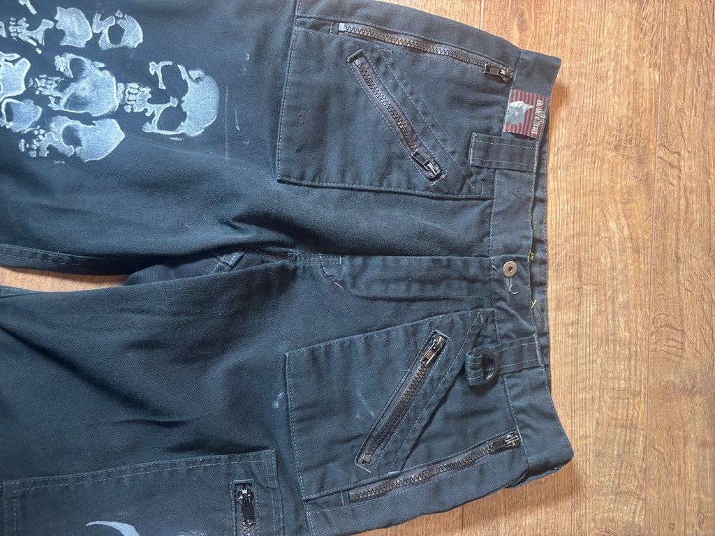 Work men style reworked alternative skater cargo pants