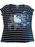 Hannibalnbc inspired will graham navy and white striped lady’s top