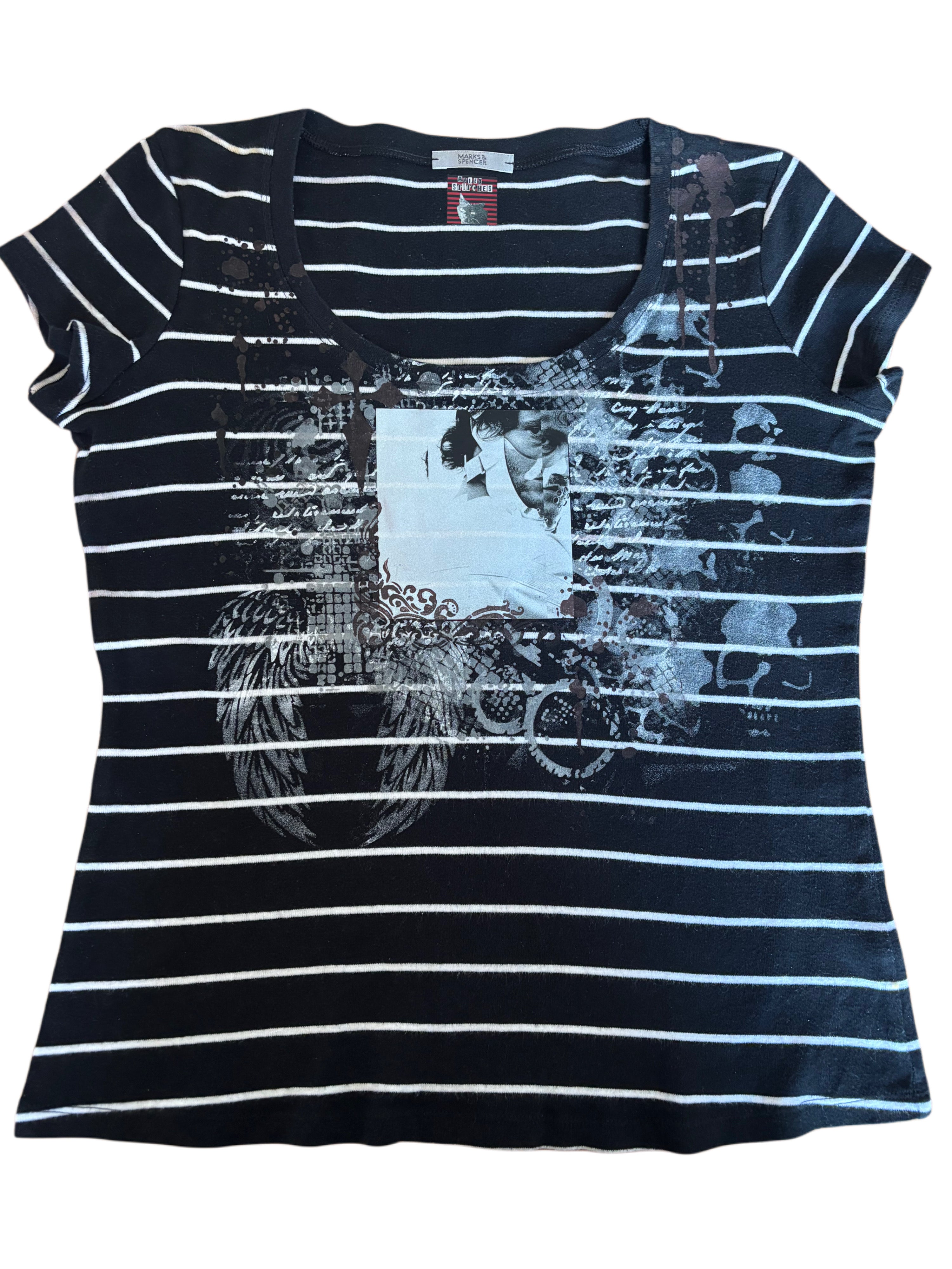 Hannibalnbc inspired will graham navy and white striped lady’s top