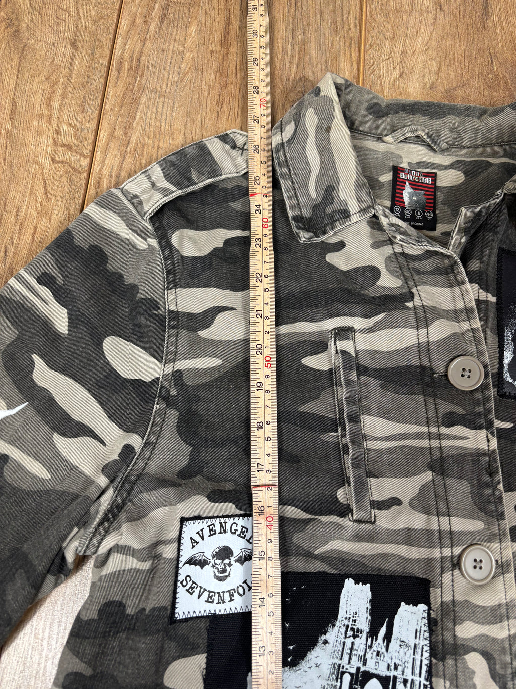 Camo jacket patchwork alternative emo or punk style jacket