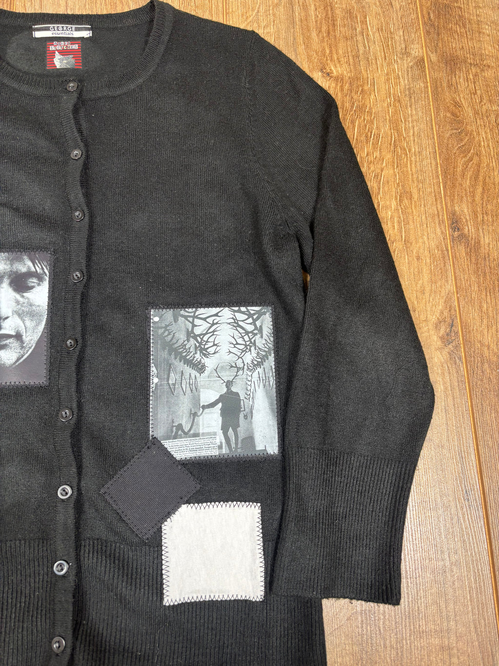 Upcycled Hannibal inspired patchwork cardigan