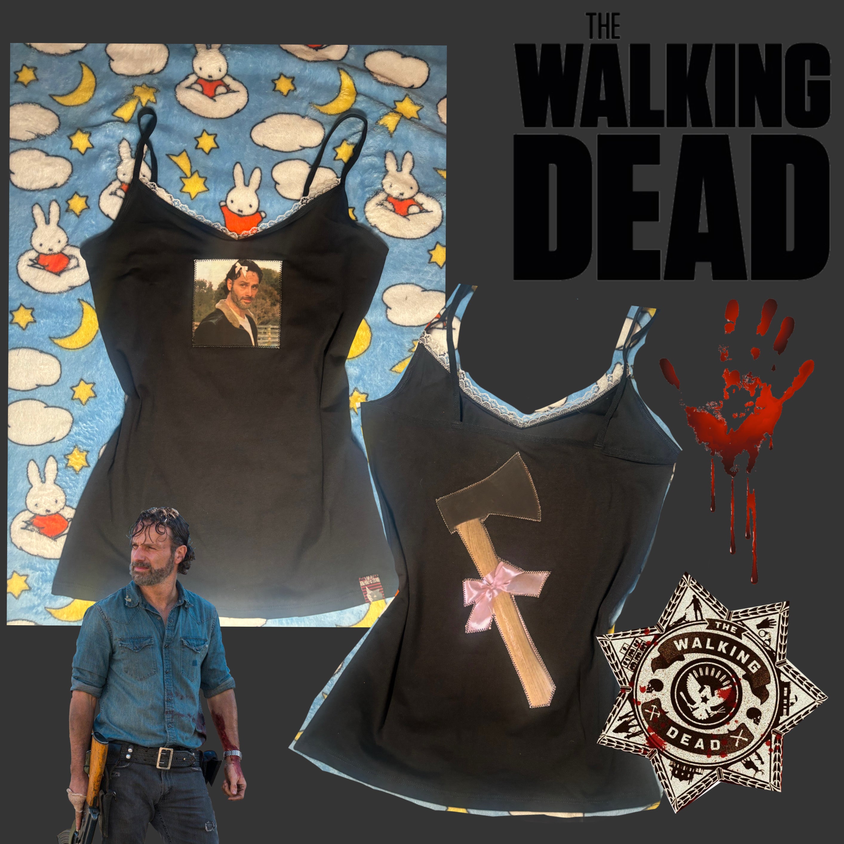 Rick Grimes TWD cami laced tank top