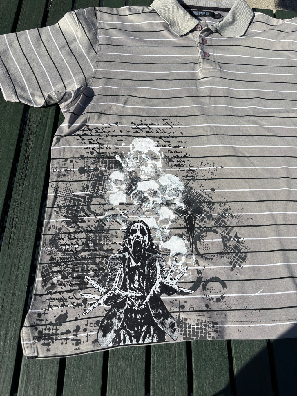 Junji Ito inspired striped shirt