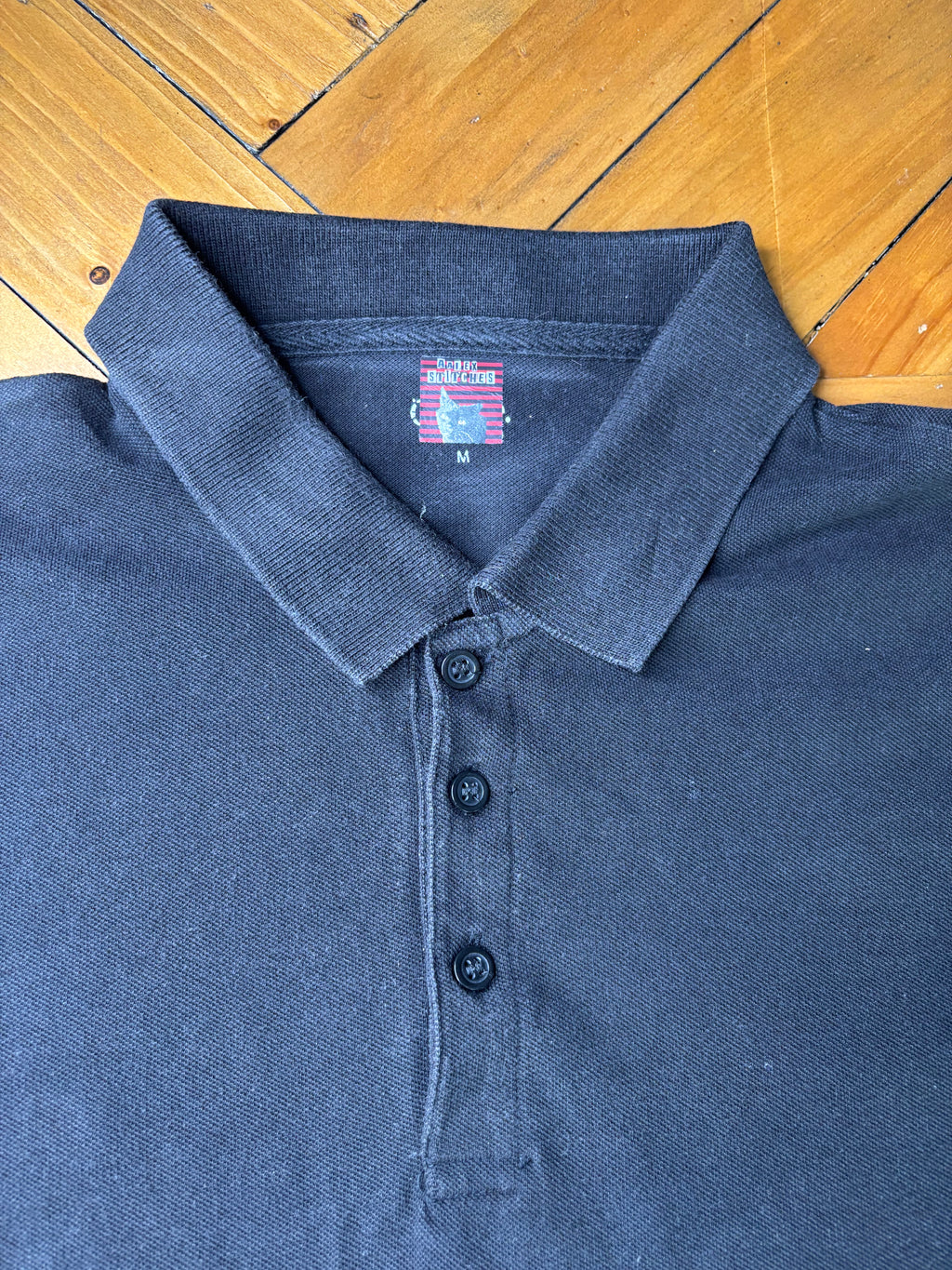 Donnie Darko inspired upcycled alternative black polo