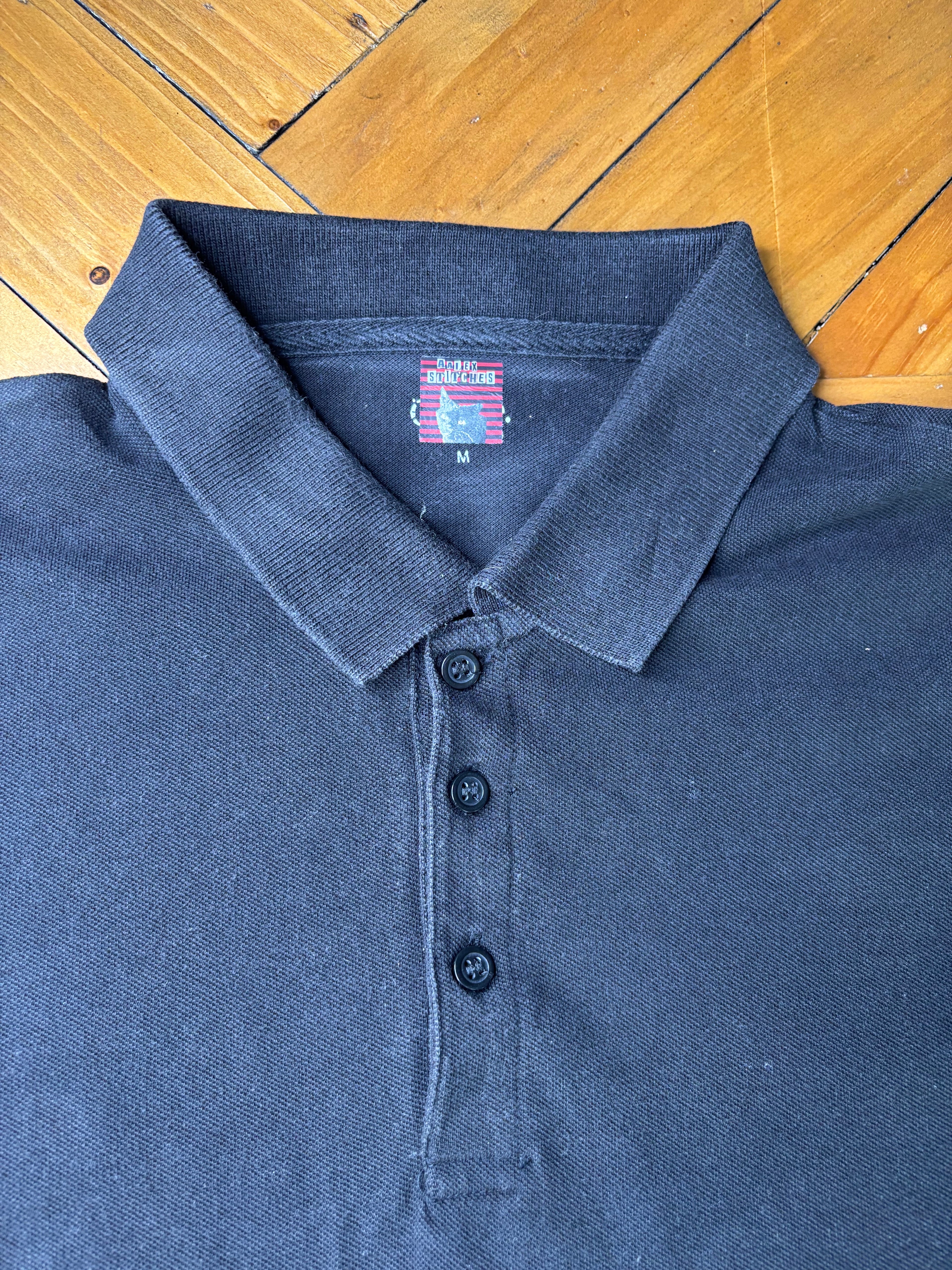 Donnie Darko inspired upcycled alternative black polo