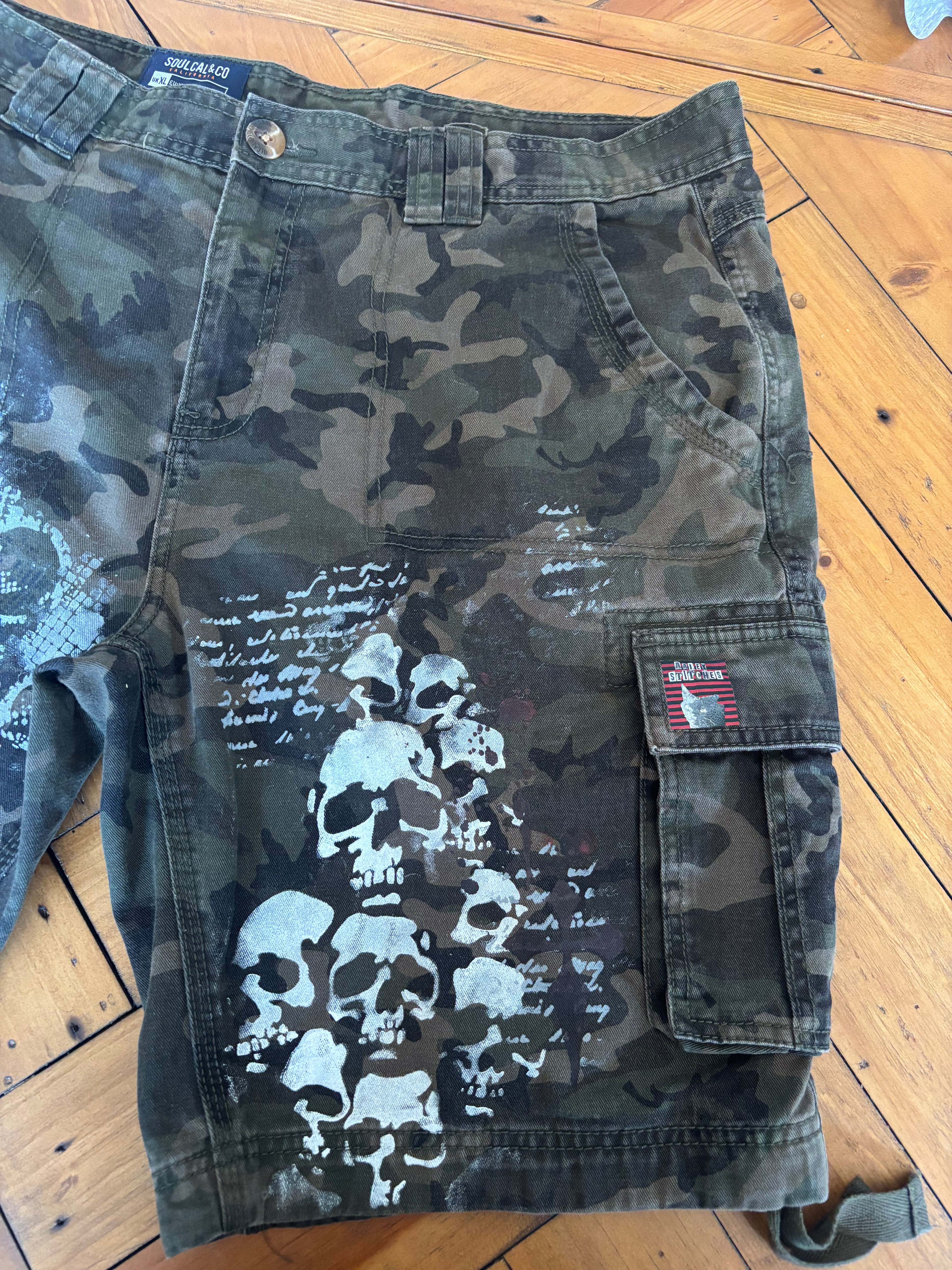 The Walking Dead inspired cargo camo shorts