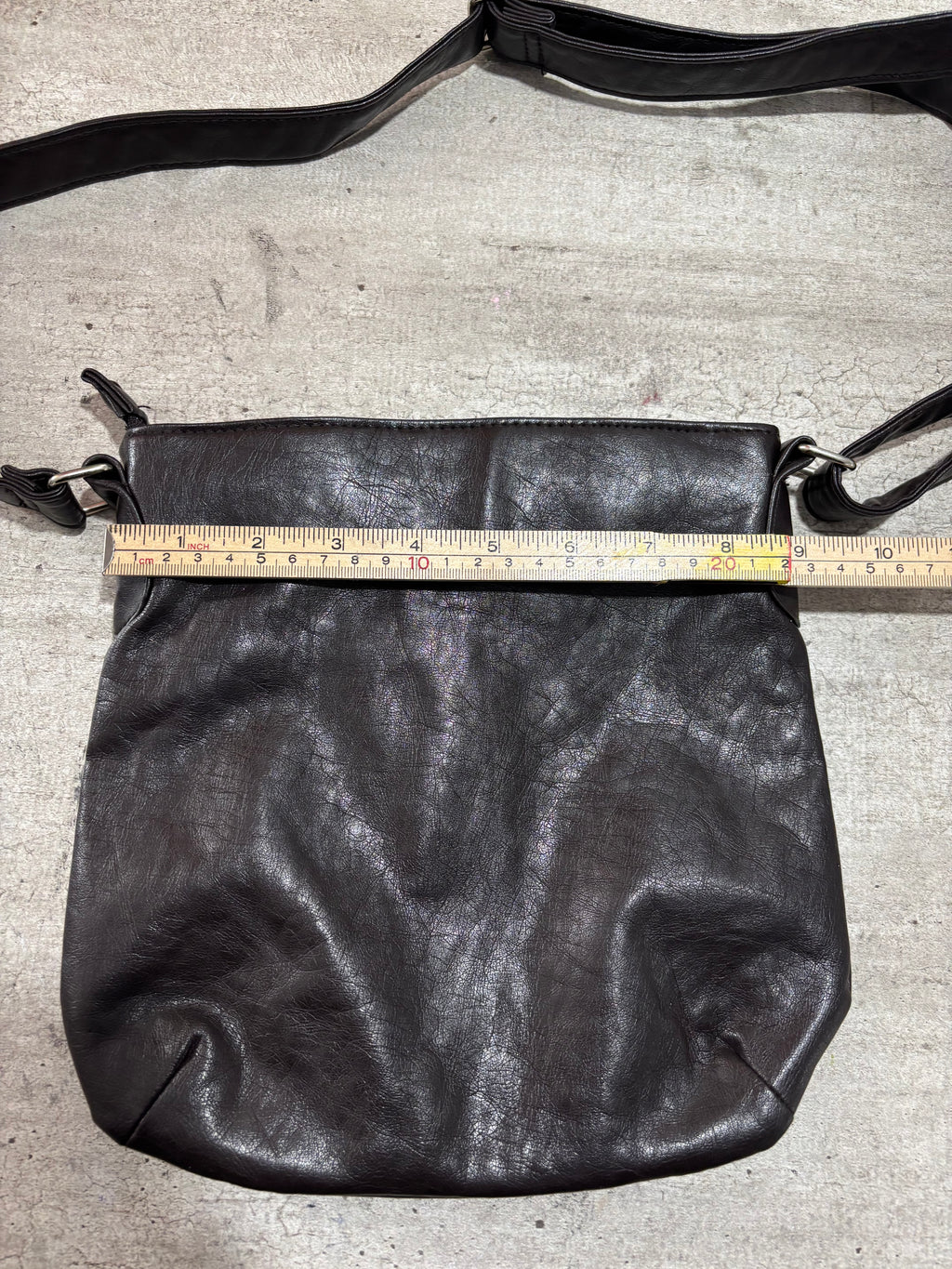 Upcycled Alice In Chains dark brown shoulder bag