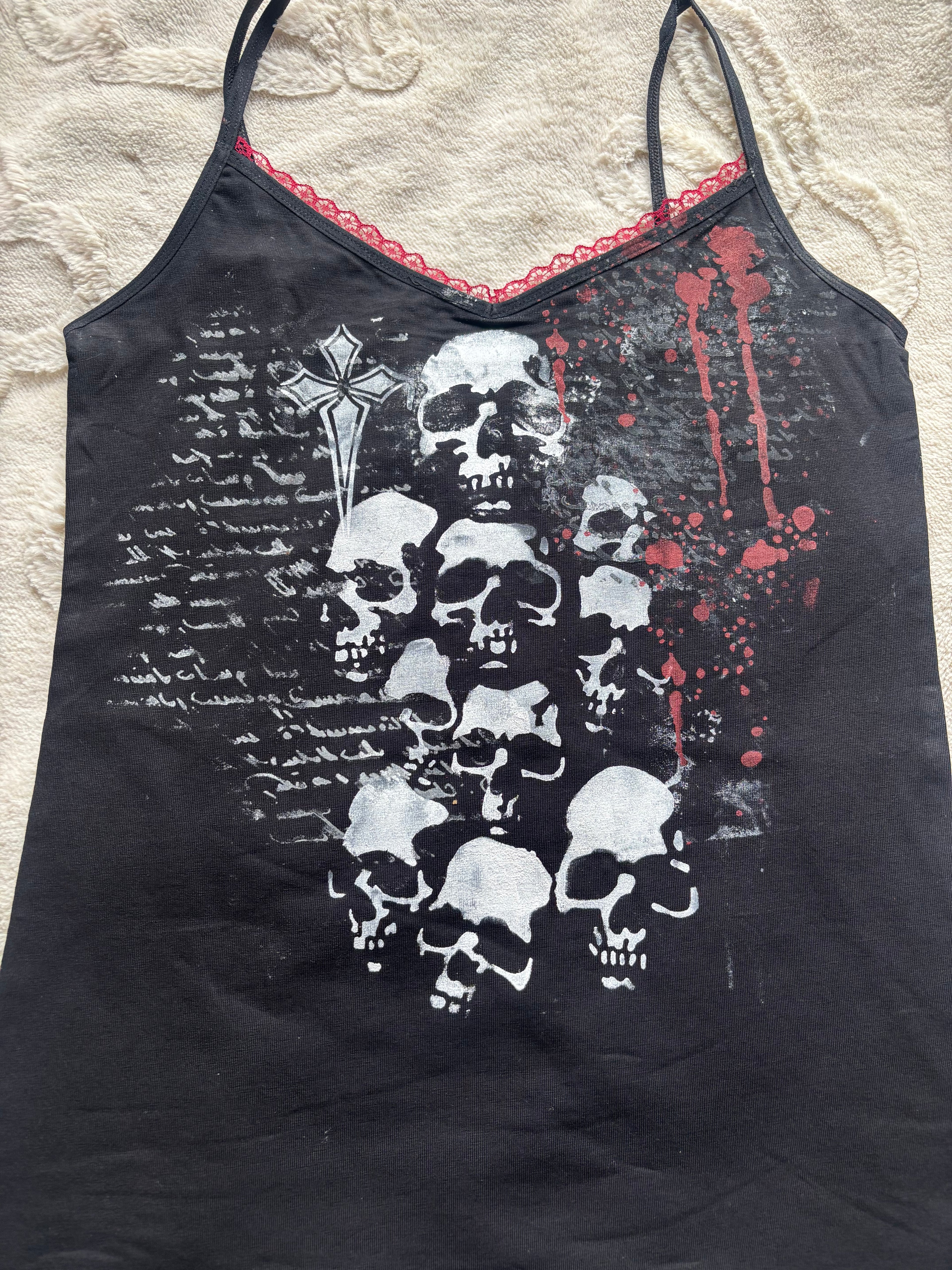 skull alternative bloody cami
