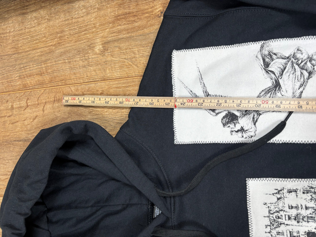 Alternative Black And White Patchwork Hoodie