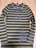 My chemical romance green and black striped long sleeve maxi stretchy dress