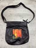 Upcycled Alice In Chains dark brown shoulder bag