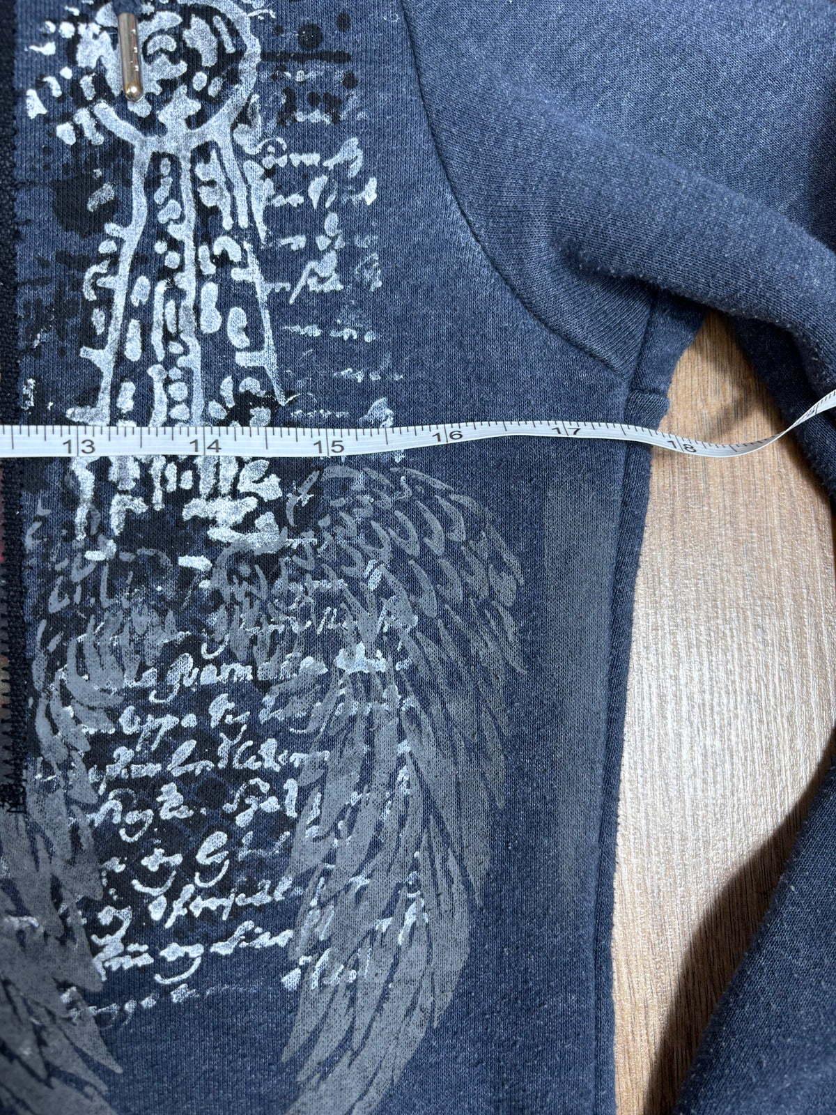 Fall Out Boy upcycled blue alternative zip up jumper