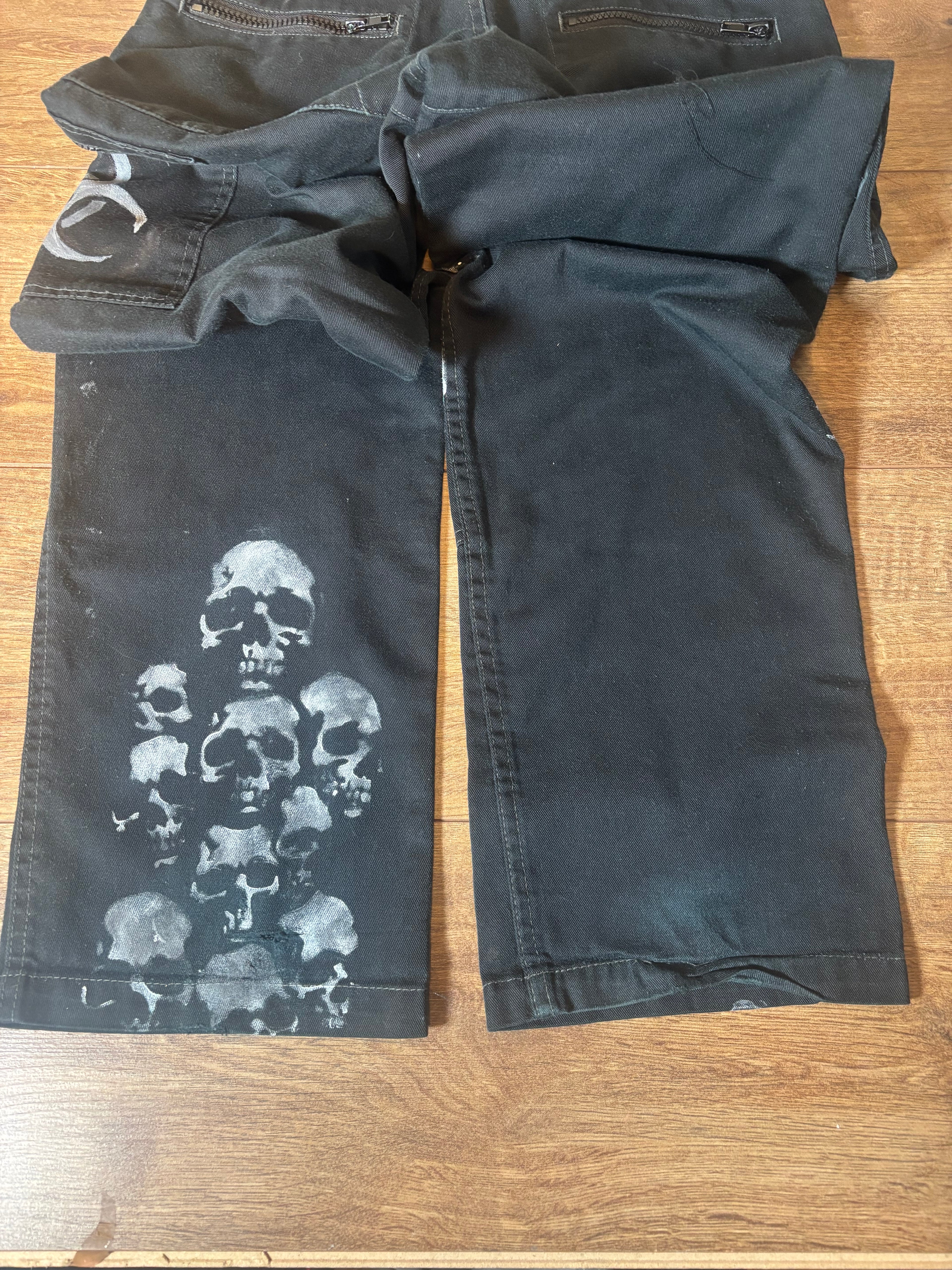 Work men style reworked alternative skater cargo pants