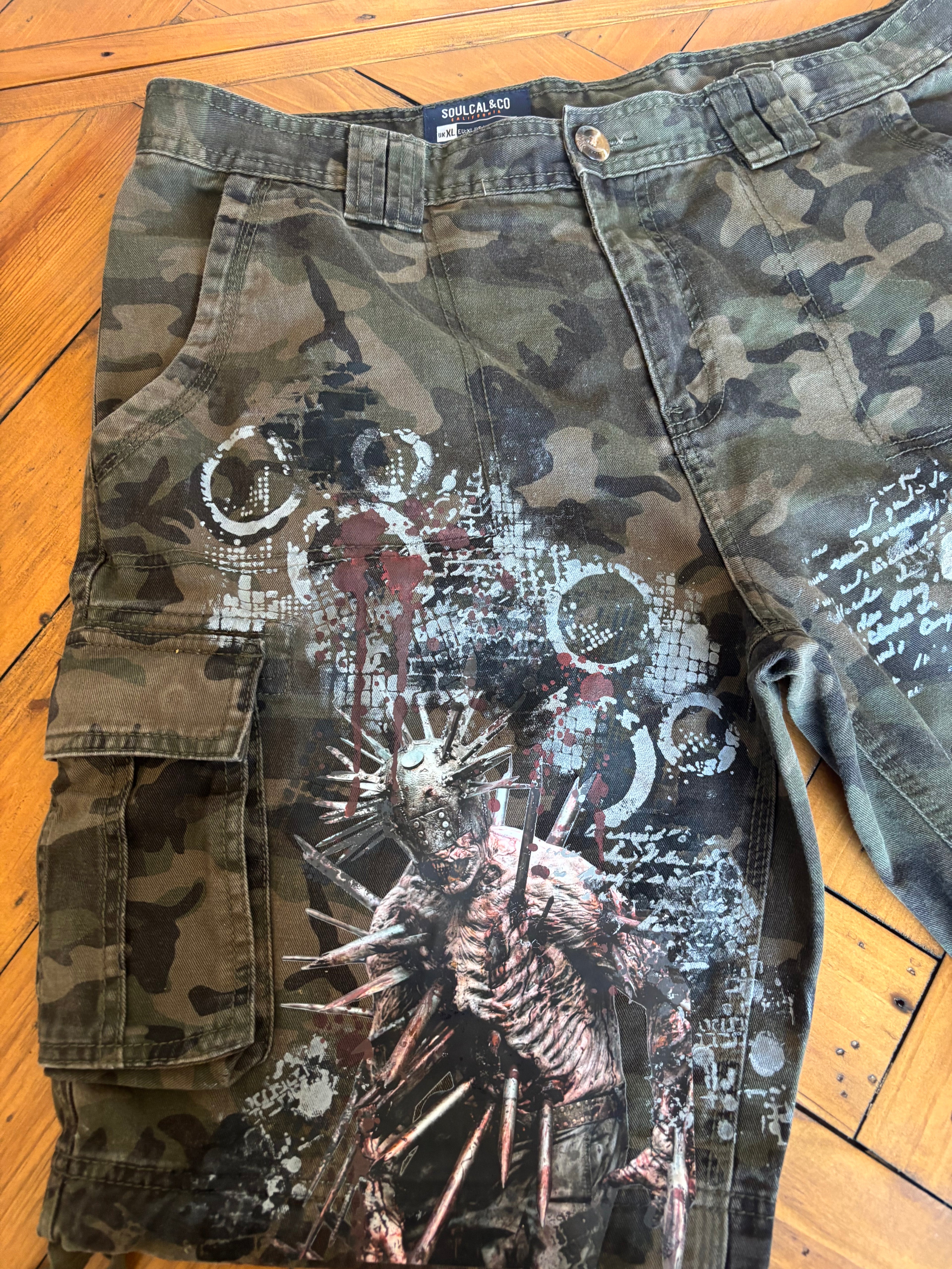 The Walking Dead inspired cargo camo shorts