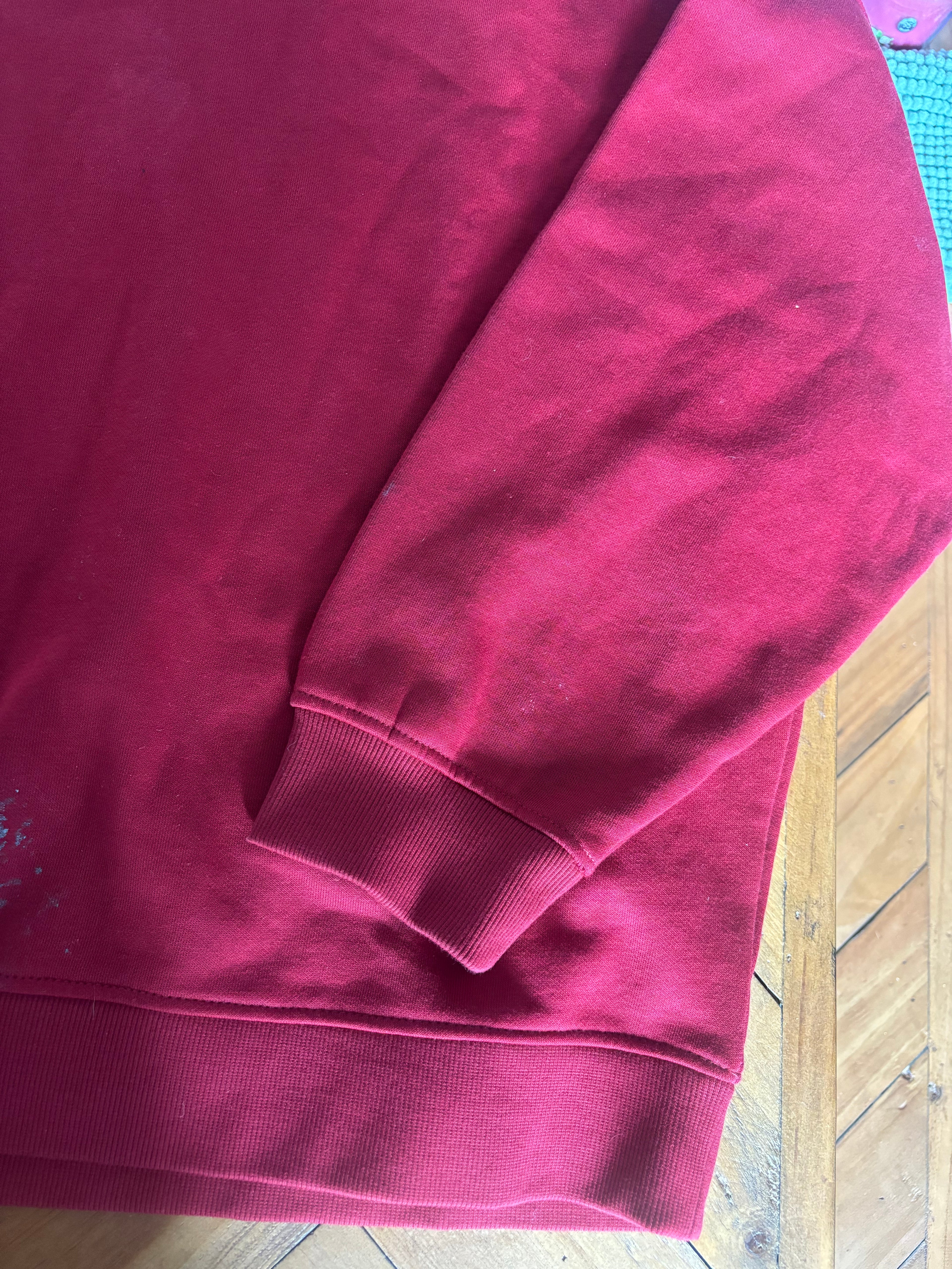 Reworked Junji Ito inspired print red jumper