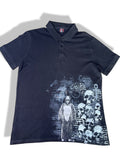 Donnie Darko inspired upcycled alternative black polo
