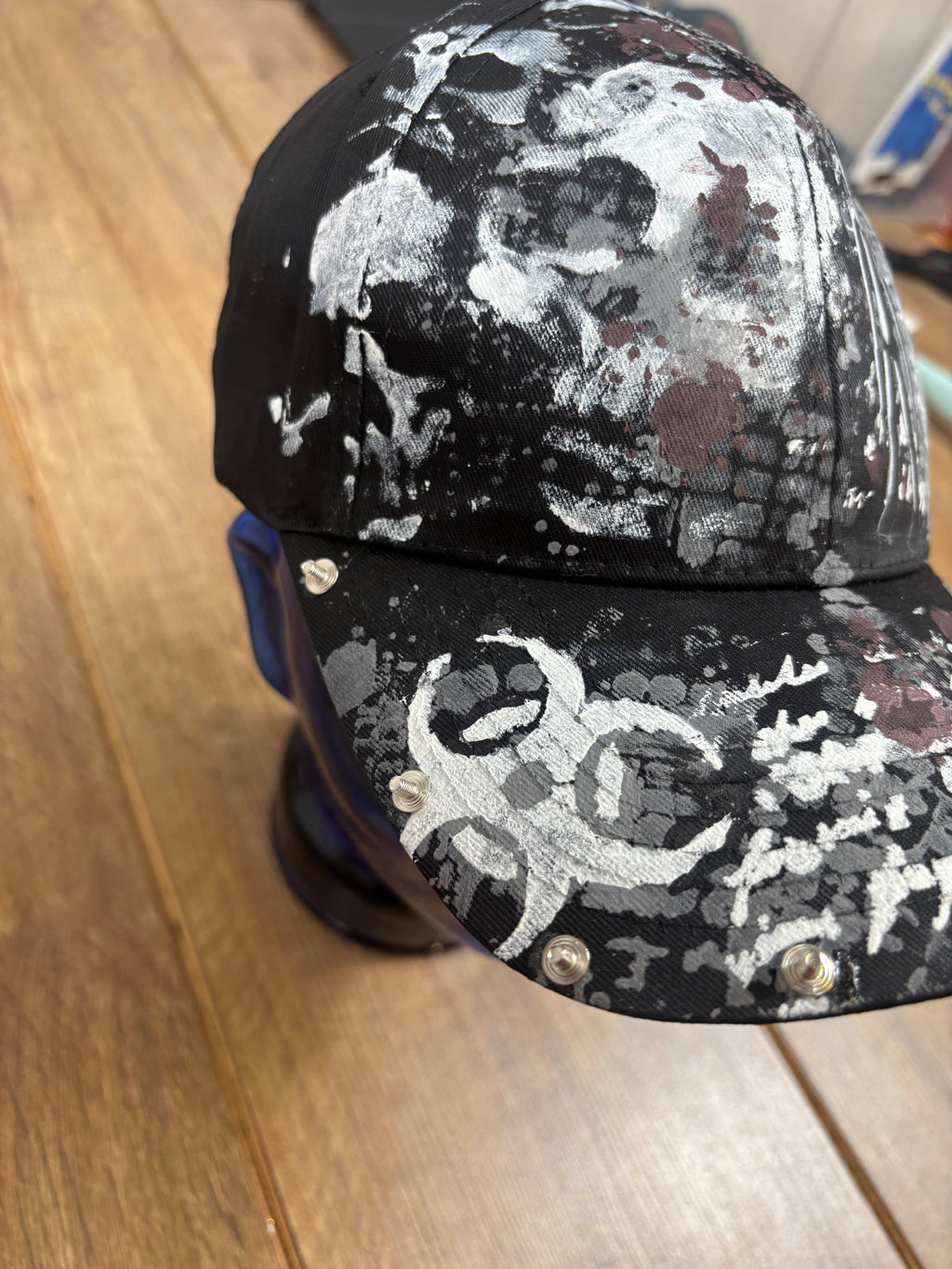 Slenderman handmade alternative adjustable cap one of a kind