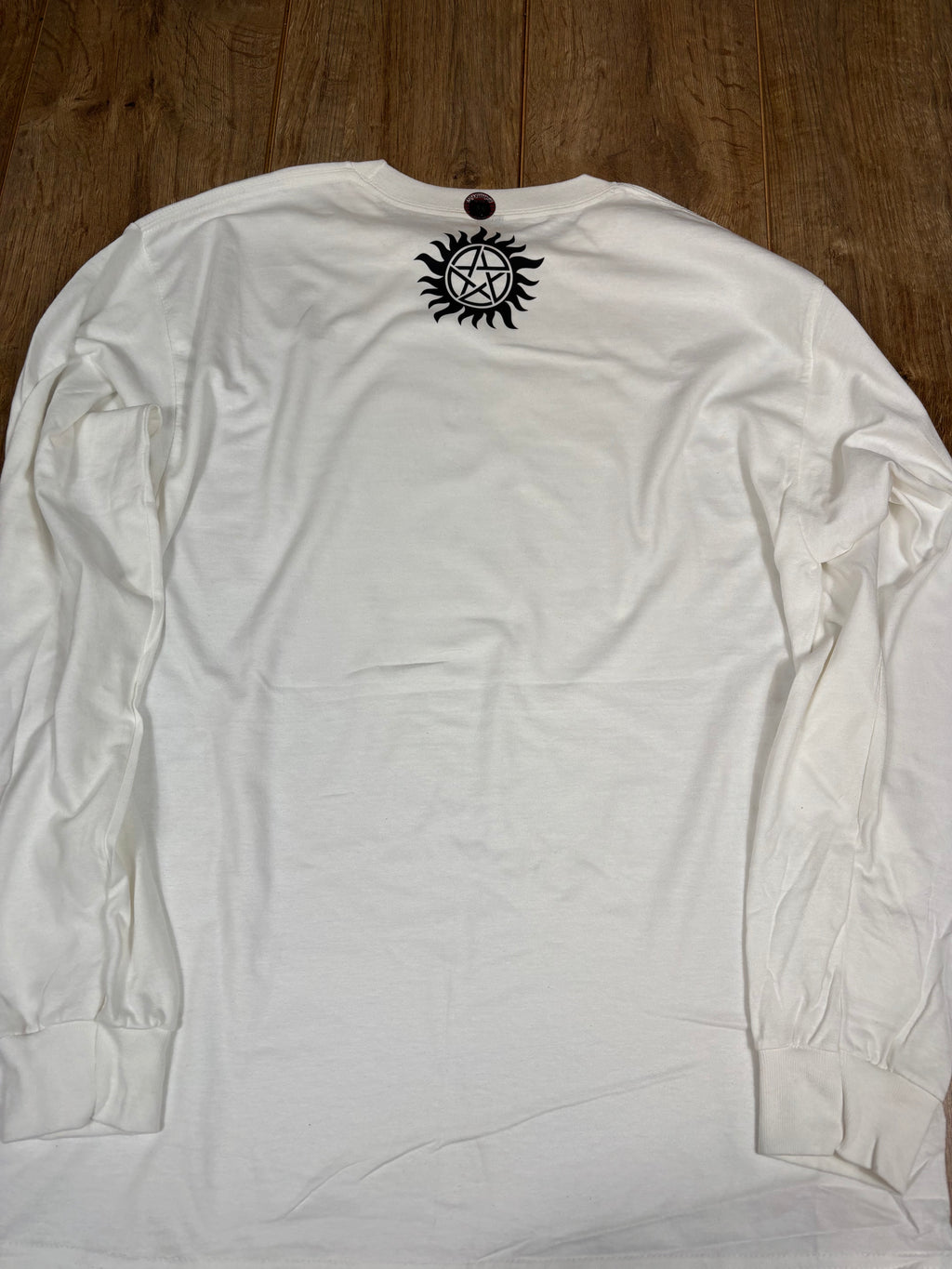 Supernatural White Long Sleeved T-shirt With Wendigo and Witch Hands