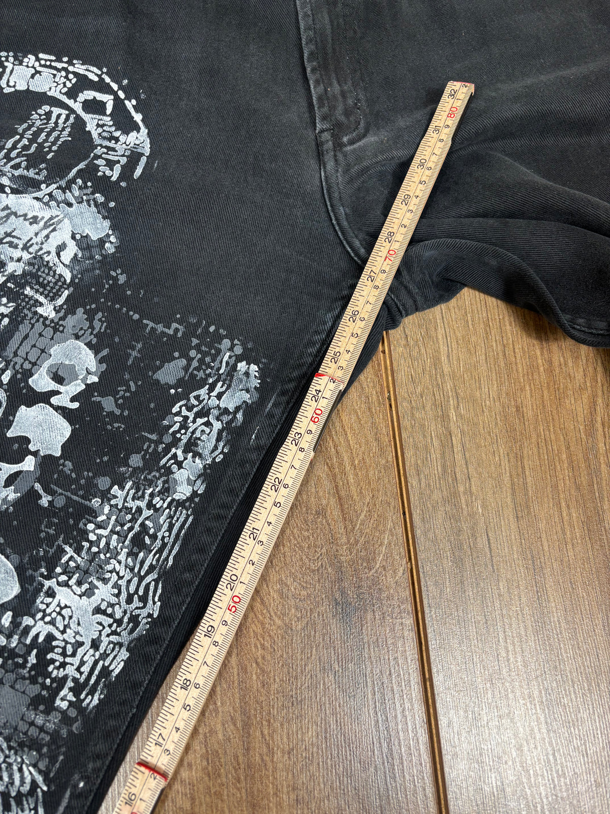 Black Alternative Upcycled Patchwork Demin Baggy Skater Jeans