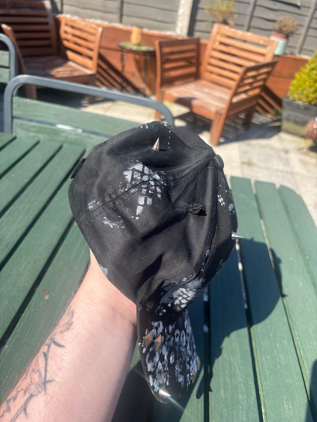 Chainsaw massacre hat with metal work