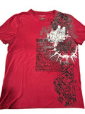 MCR red tshirt alternative print castle design