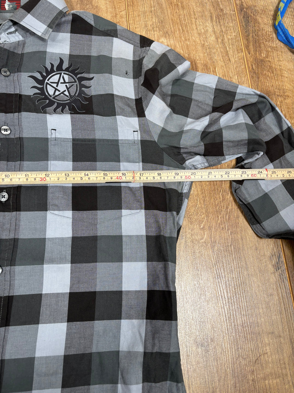 Supernatural Plaid upcycled shirt