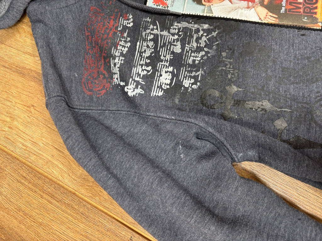 My Chemical Romance upcycled blue zip up hoodie