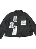 Alternative Black And White Patchwork jacket coat