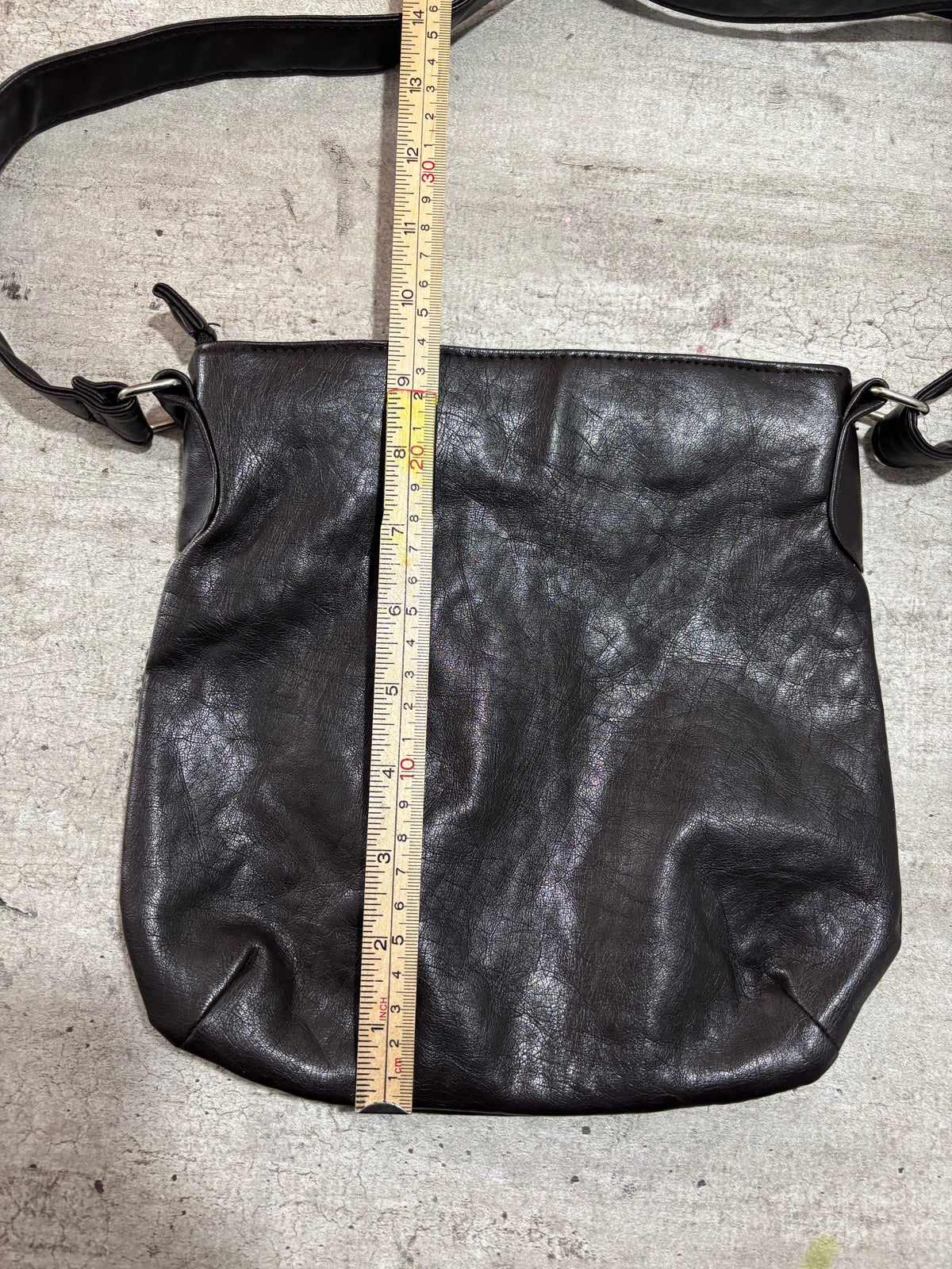 Upcycled Alice In Chains dark brown shoulder bag