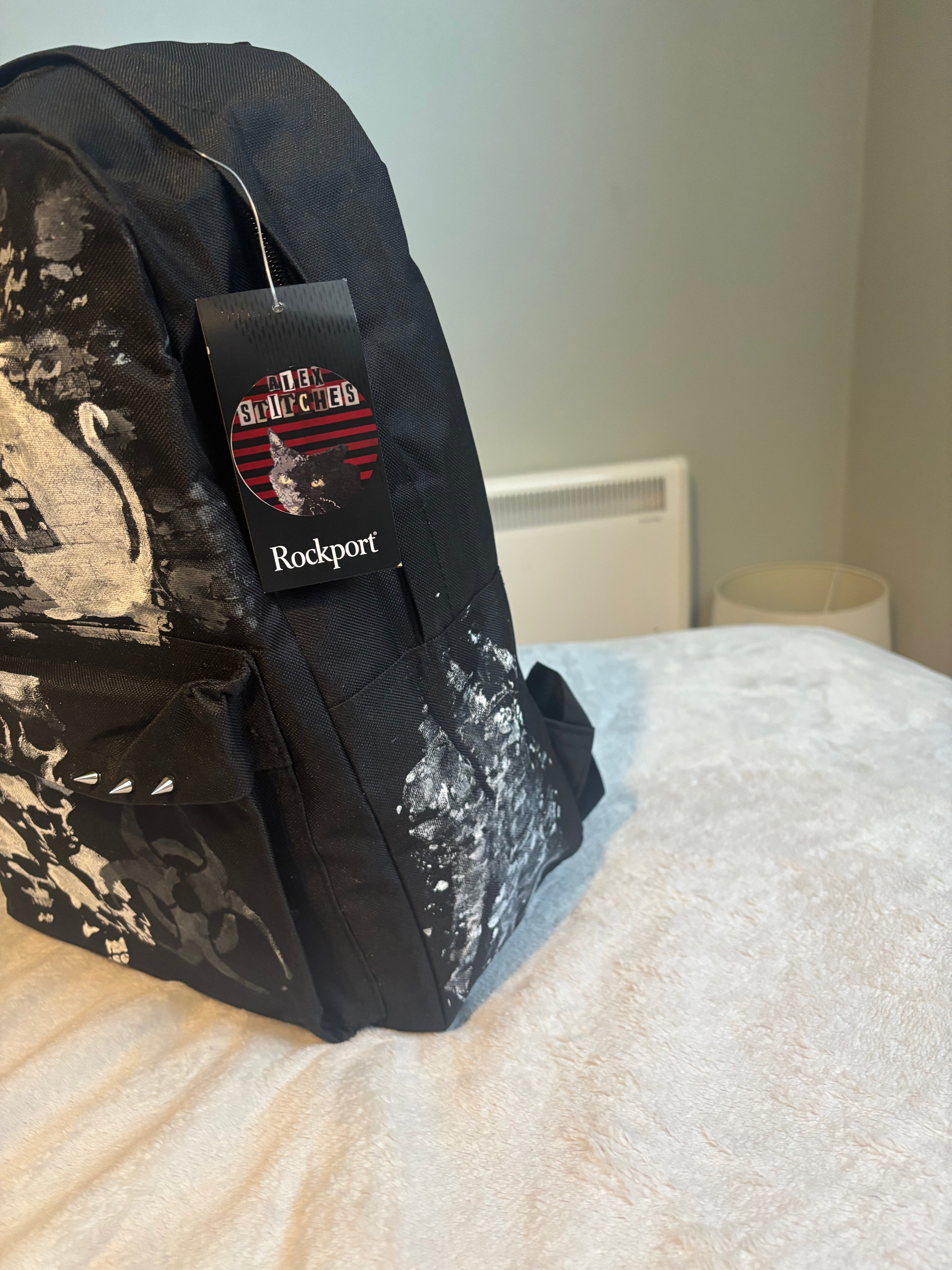 Alternative skull patchwork backpack