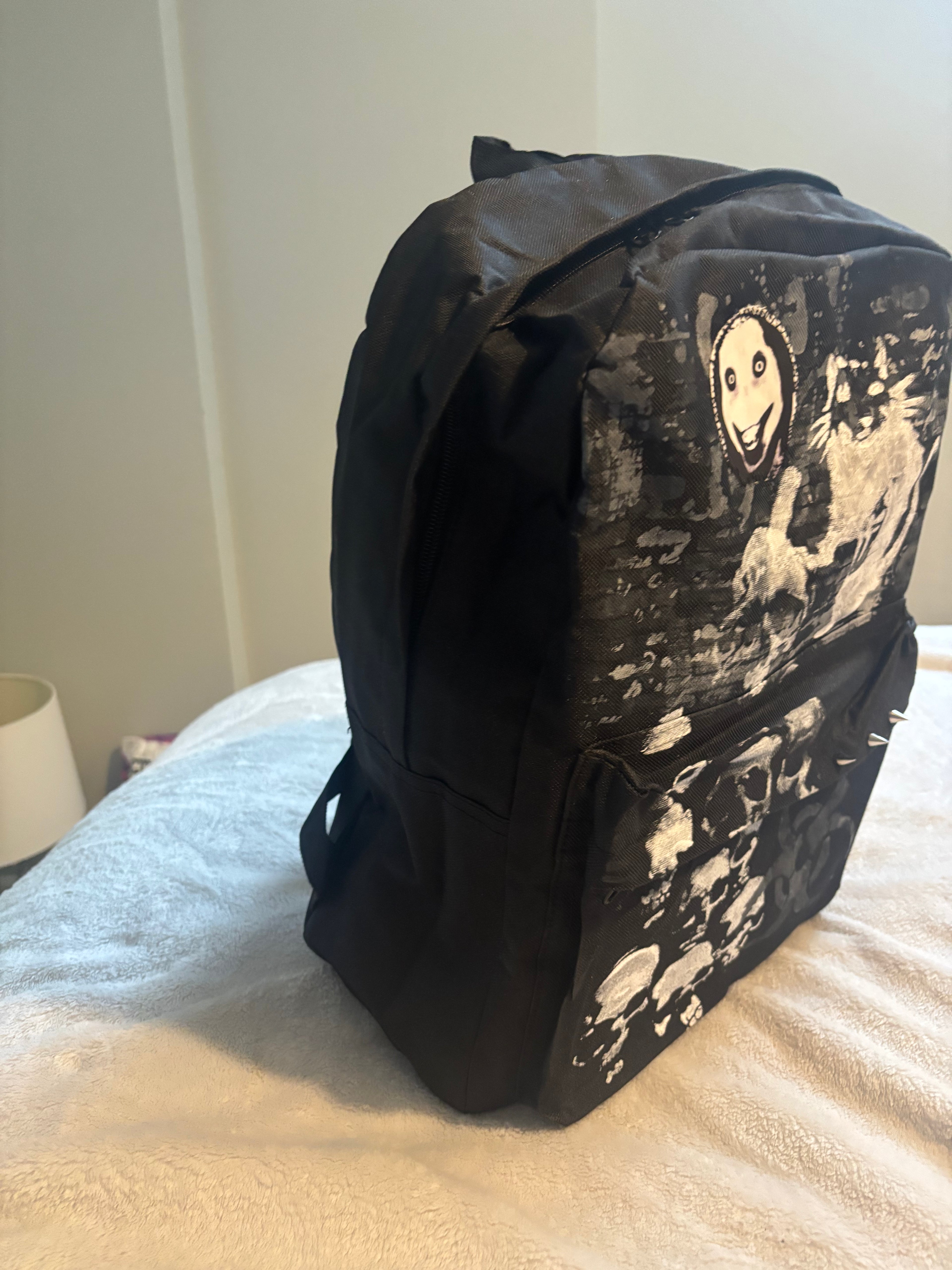 Alternative skull patchwork backpack